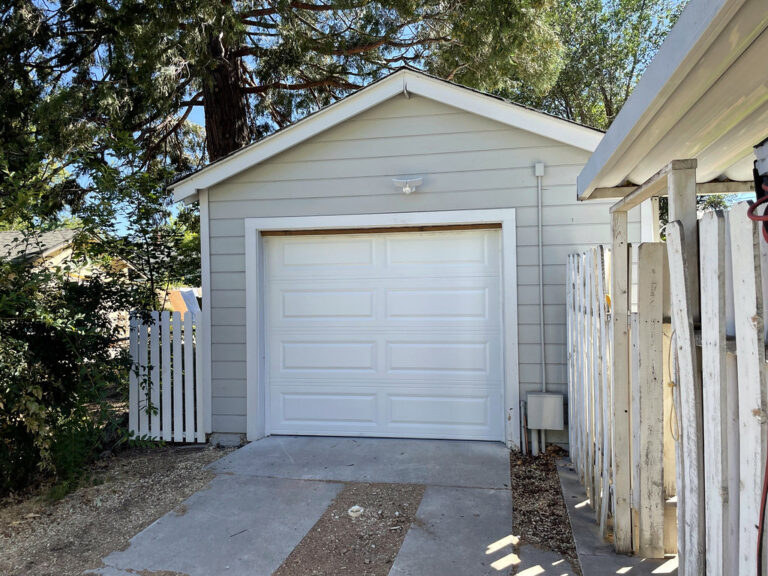 New residential automatic garage door installed on a Jacksonville, Florida home