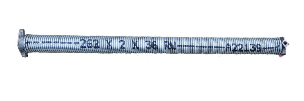 Garage door torsion spring, the component most commonly replaced during a spring repair on a Jacksonville home